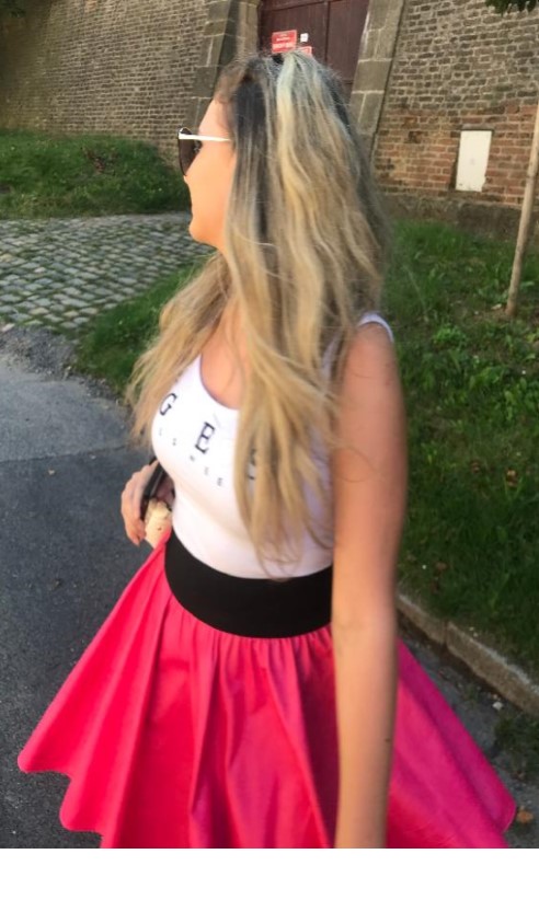 SUKNĚ KRÁTKÁ RŮŽOVÁ KOŽENKOVÁ BOROS SK-S-PIN 01