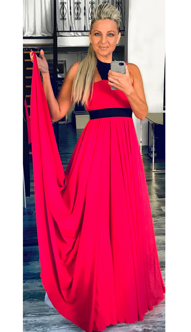 ŠATY DLOUHÉ - BOROS DR-L-RED 02