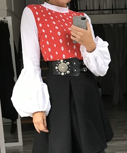 HALENKOVÝ TOP /ČERVENO-BÍLÝ