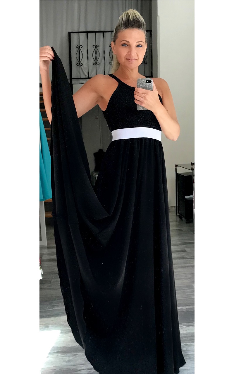 DLOUHÉ ŠATY - BOROS DR-L-BLACK 01