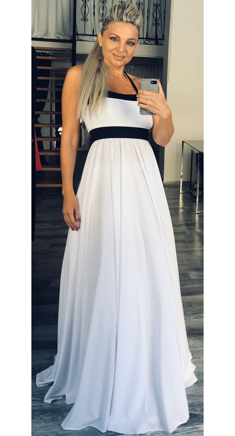 DLOUHÉ BÍLÉ ŠATY - BOROS DR-L-WH 02