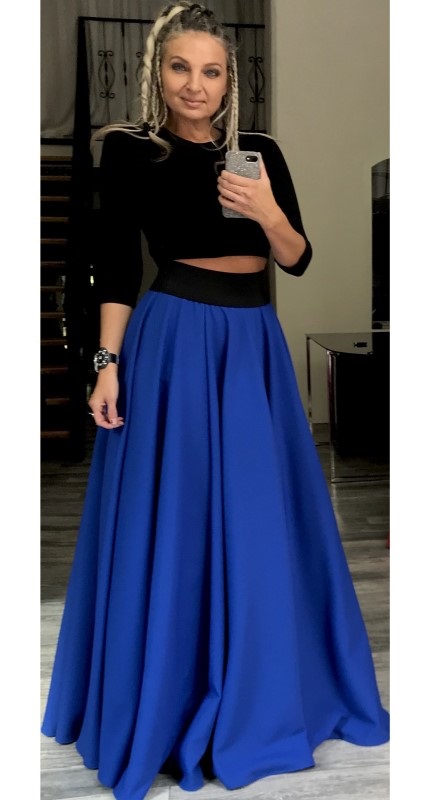 DLOUHÁ SUKNĚ - maxi sukně - BOROS_SK_L_BLU 05 