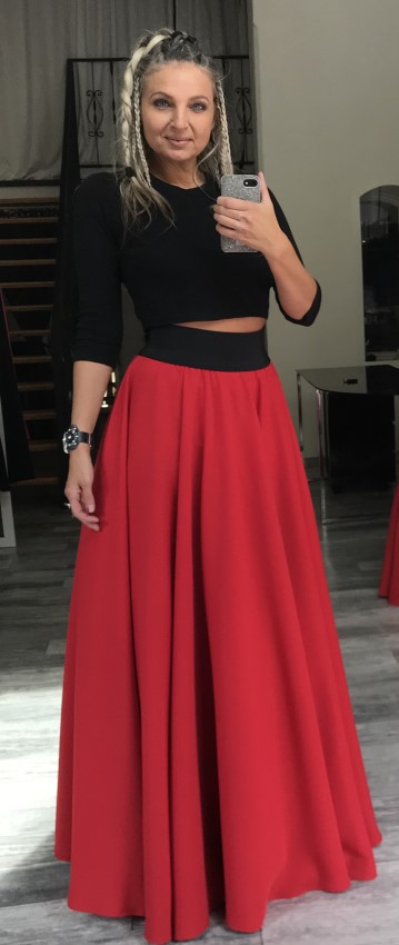 DLOUHÁ SUKNĚ - maxi sukně - BOROS_SK_L_RED 06