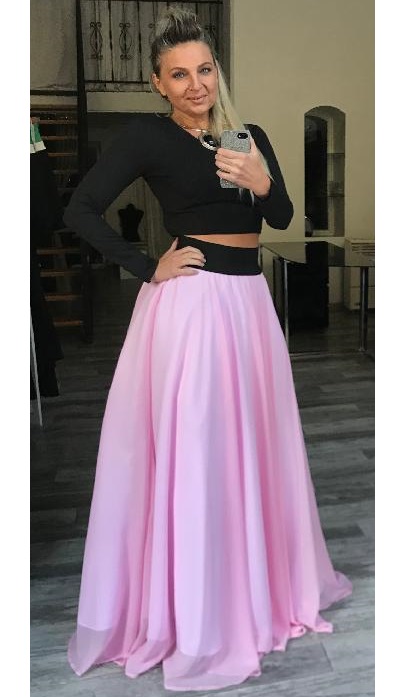 DLOUHÁ SUKNĚ - maxi sukně - BOROS SK-L-PINK 01