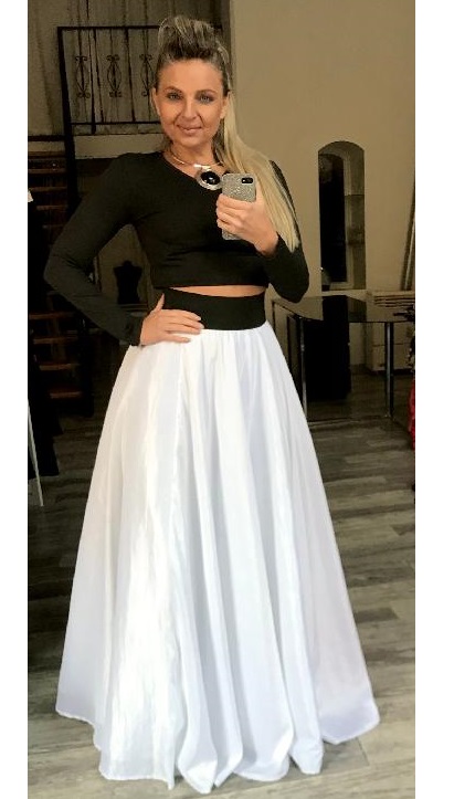 DLOUHÁ SUKNĚ - maxi sukně - BOROS SK-L-WH 03