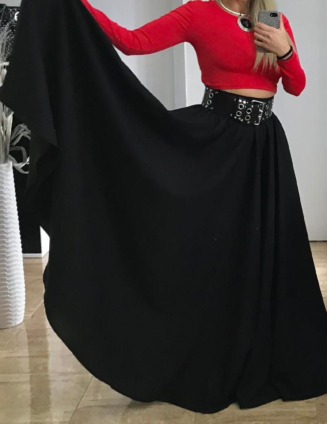 DLOUHÁ SUKNĚ - maxi sukně BOROS-SK-L-BLACK 05