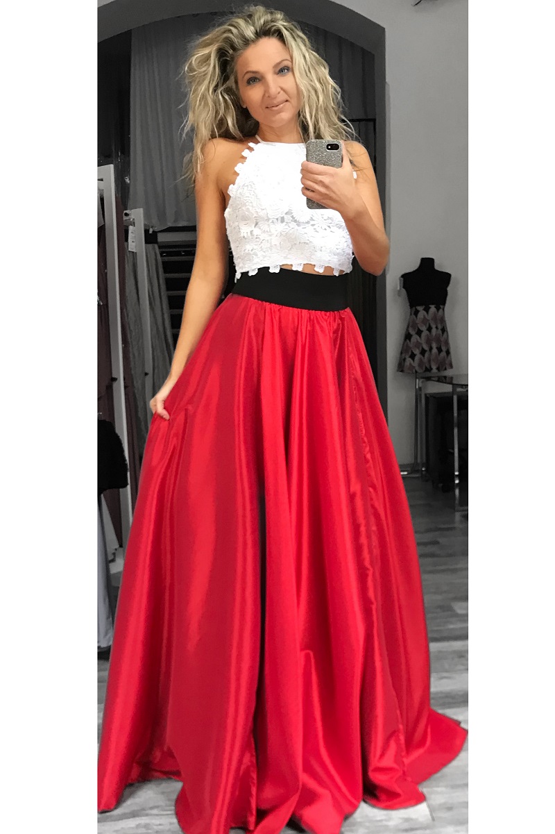 DLOUHÁ SUKNĚ - maxi sukně -  BOROS-SK-L-RED 04