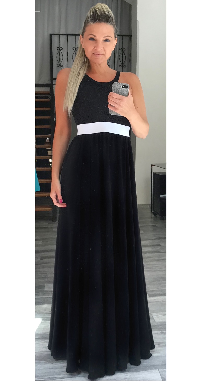 DLOUHÉ ŠATY - BOROS DR-L-BLACK 01