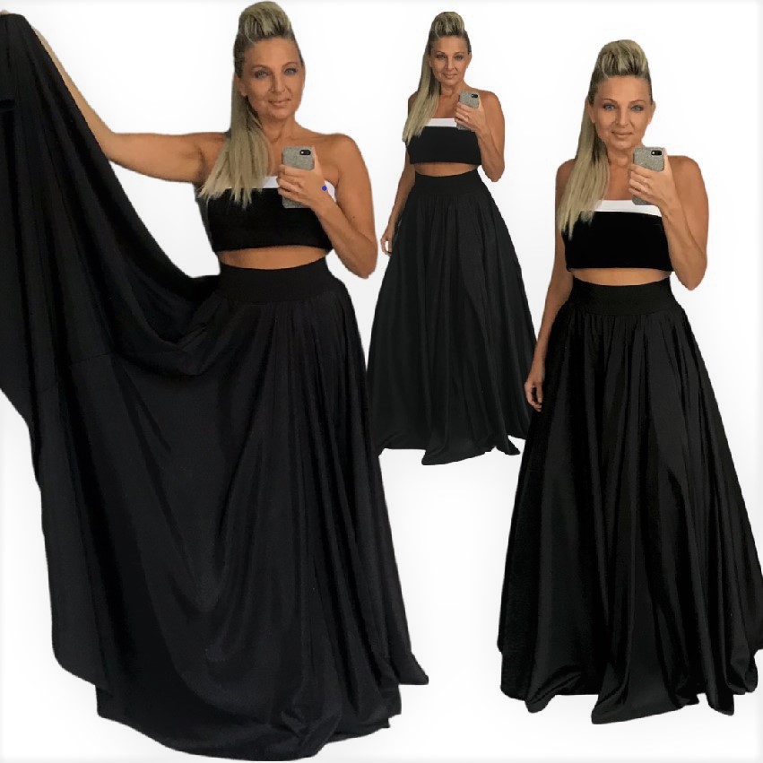 DLOUHÁ SUKNĚ - maxi sukně -  BOROS SK-L-BLACK 05