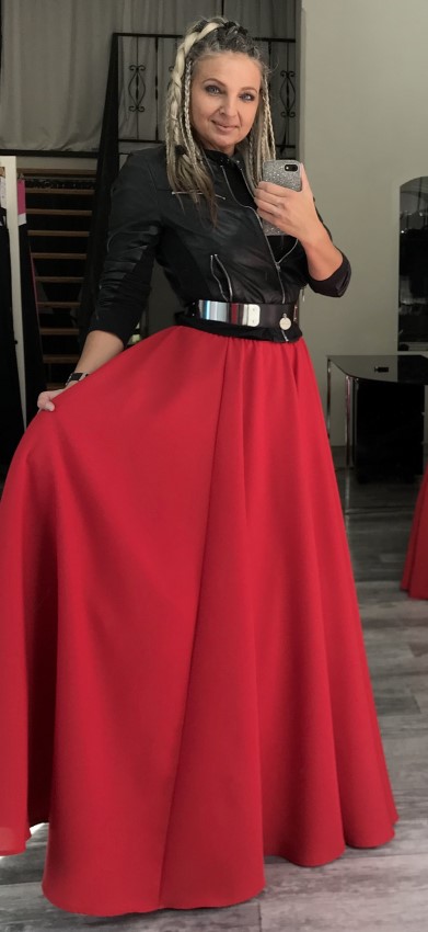 DLOUHÁ SUKNĚ - maxi sukně - BOROS_SK_L_RED 06