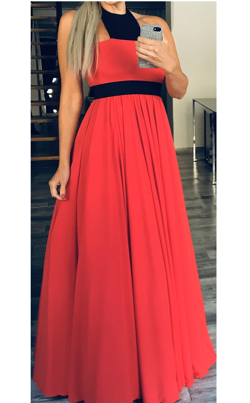 ŠATY DLOUHÉ - BOROS DR-L-RED 02