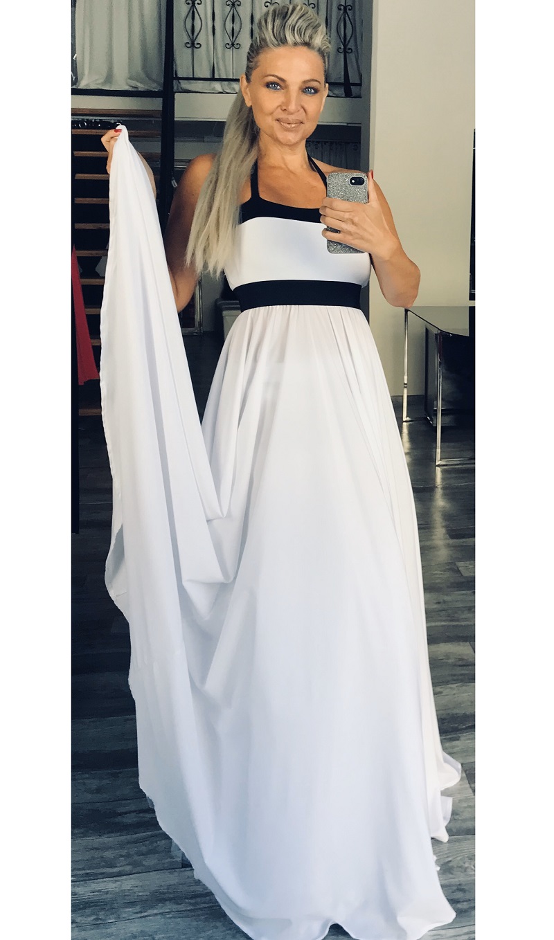 DLOUHÉ BÍLÉ ŠATY - BOROS DR-L-WH 02