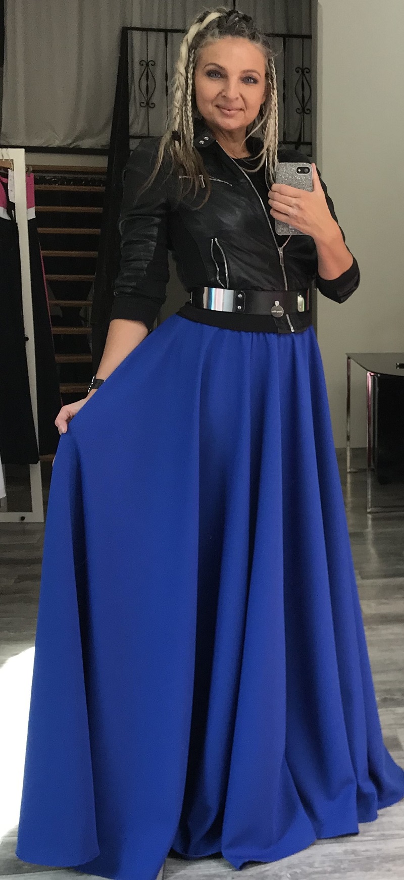 DLOUHÁ SUKNĚ - maxi sukně - BOROS_SK_L_BLU 05 