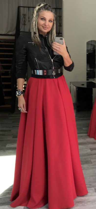 DLOUHÁ SUKNĚ - maxi sukně - BOROS_SK_L_RED 06