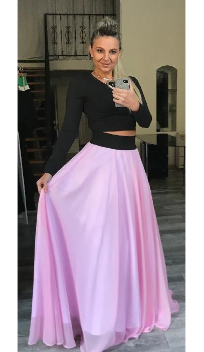 DLOUHÁ SUKNĚ - maxi sukně - BOROS SK-L-PINK 01