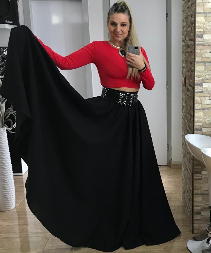 DLOUHÁ SUKNĚ - maxi sukně BOROS-SK-L-BLACK 05