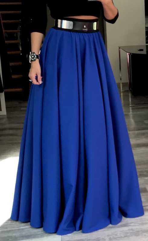 DLOUHÁ SUKNĚ - maxi sukně - BOROS_SK_L_BLU 05 