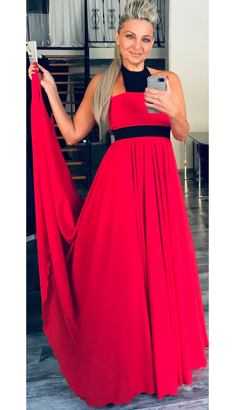 ŠATY DLOUHÉ - BOROS DR-L-RED 02