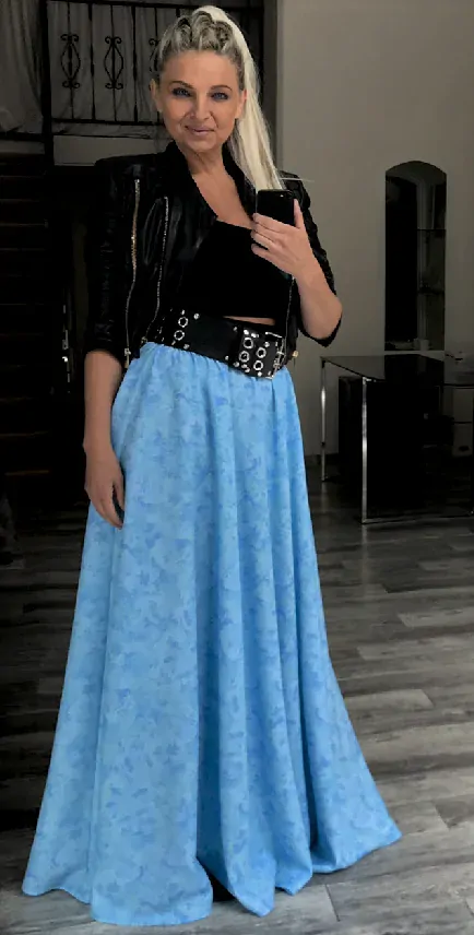 DLOUHÁ SUKNĚ - MAXI SUKNĚ BOROS SK-L-BLM 01